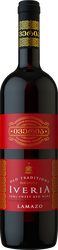 Вино IVERIA LAMAZO красное полусладкое, 0.75л, крупный план