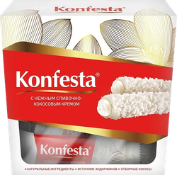 Конфеты КОНФЕСТА Глазированные с кокосовой начинкой, 130г, детальное фото