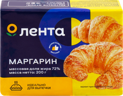 Маргарин ЛЕНТА 72%, 200г, детальное фото