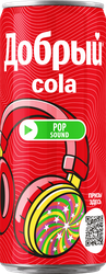 Напиток ДОБРЫЙ Cola сильногазированный, 0.33л, фотография
