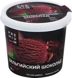 Мороженое ЛЕНТА PREMIUM Бельгийский шоколад, пломбир 12%, без змж, 80г, изображение