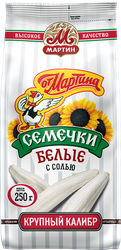 Семечки ОТ МАРТИНА белые отборные обжаренные с солью, премиум, 250г, изображение