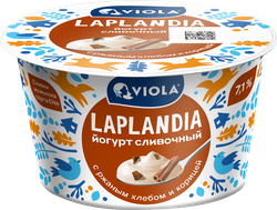 Йогурт LAPLANDIA Сливочный с наполнителем ржаной&nbsp;хлеб, корица 7,1%, без змж, 180г, фото