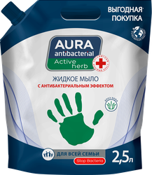 Жидкое мыло AURA Antibacterial Алоэ, 2,5л, фото