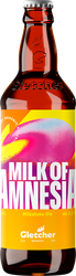 Напиток пивной MILK OF AMNEZIA V.TROPIC Milkshake IPA нефильтрованный пастеризованный 5,5%, 0.5л, крупный план