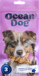 Лакомство для собак OCEANDOG Крекеры из атлантической̆ трески с семенами льна и отрубями, 40г, фото