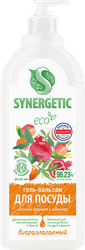 Гель-бальзам для посуды SYNERGETIC Сочный гранат и абрикос, 1л, картинка