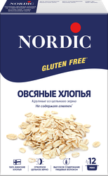 Хлопья овсяные безглютеновые NORDIC крупные, 400г, фото