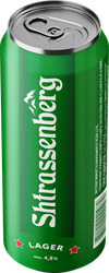 Пиво светлое SHTRASSENBERG Lager фильтрованное пастеризованное 4,8%, 0.45л, картинка