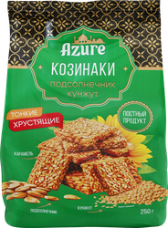 Козинаки подсолнечные AZURE из ядер подсолнечника и кунжута, 250г, вид