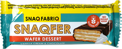 Батончик вафельный SNAQ FABRIQ со вкусом ванильный крем и бельгийский шоколад, глазированный, 45г, вид