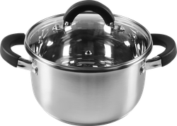 Кастрюля HOMECLUB Comfort, с силиконовыми ручками, нержавеющая сталь, индукция, 2.5л Арт. GS-4, детальное фото