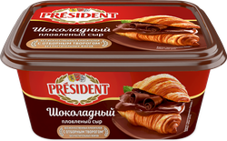 Сыр плавленый PRESIDENT Шоколадный 30%, без змж, 400г, крупный план