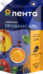Майонез ЛЕНТА Провансаль 67%, 380мл, фото