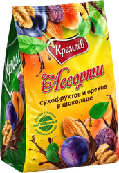 Конфеты КРЕМЛЕВ Ассорти сухофруктов в глазури, 225г, детальное фото