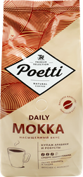 Кофе зерновой POETTI Daily Mokka натуральный жареный, 1кг, изображение