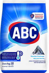 Стиральный порошок ABC Горная свежесть, 3кг, детальное фото