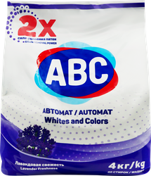 Стиральный порошок ABC Лаванда, 4кг, крупный план