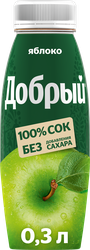 Сок ДОБРЫЙ Яблочный, 0.3л, вид
