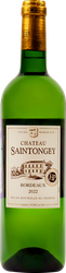 Вино CHATEAU SAINTONGEY Bordeaux ординарное белое сухое, 0.75л, крупный план
