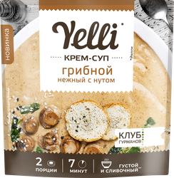 Крем-суп YELLI Грибной нежный, с нутом, 70г, детальное фото