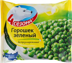 Горошек зеленый замороженный 4 СЕЗОНА, 400г, детальное фото