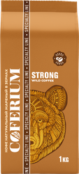 Кофе зерновой COFERIUM Strong, 1000г, крупный план
