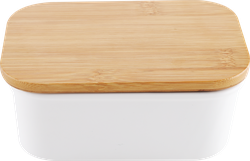 Изображение товара Масленка HOMECLUB Bamboo 16x10,5x7,5см, фарфор, бамбук Арт. MSB-4