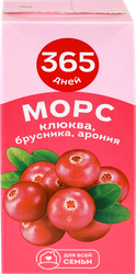 Морс 365 ДНЕЙ Клюква, брусника, арония, 1л, картинка