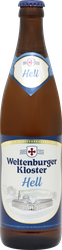 Пиво светлое WELTENBURGER KLOSTER Hell фильтрованное пастеризованное 4,9%, 0.5л, изображение