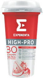 Напиток кисломолочный EXPONENTA High-pro Клубника, арбуз обезжиренный с высоким содержанием белка, без змж, 250г, изображение