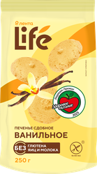 Печенье безглютеновое ЛЕНТА LIFE Ванильное, сдобное, 250г, изображение