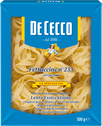 Макароны DE CECCO Феттуччини №233, 500г, крупный план