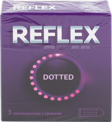 Презервативы REFLEX Dotted №3 из натурального латекса в смазке, 3шт, изображение