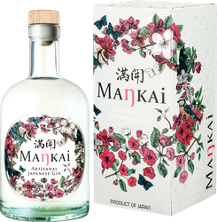 Джин MANKAI Artisanal Japanese 43%, п/у, 0.7л, крупный план