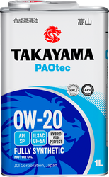 Масло моторное TAKAYAMA синтетическое SAE 0W-20, ILSAC GF-5, API SN, Арт. 605553, 1л, фото