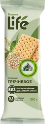 Печенье ЛЕНТА LIFE Гречневое, из зеленой гречки, 100г, крупный план