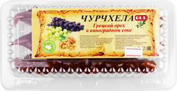 Чурчхела с грецким орехом в виноградном соке, весовая, вид