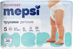 Подгузники-трусики MEPSI XL 12–22кг, 38шт, крупный план