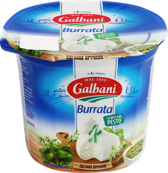 Изображение товара Сыр GALBANI Буррата со вкусом Песто 50%, без змж, масса сыра 200г, 500г
