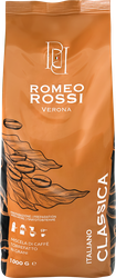 Кофе зерновой ROMEO ROSSI Classica натуральный жареный, 1кг, крупный план