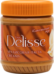 Паста арахисовая DELISSE Creamy, 340г, крупный план