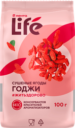 Ягоды годжи ЛЕНТА LIFE сушеные, 100г, картинка