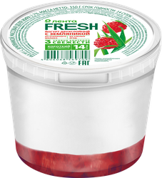 Йогурт ЛЕНТА FRESH с земляникой 2,7%, без змж, 350г, вид