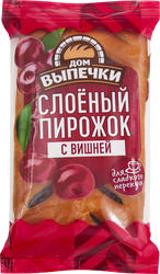Пирожок слоеный ДОМ ВЫПЕЧКИ с вишней, 70г, изображение