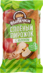 Пирожок слоеный ДОМ ВЫПЕЧКИ с яблоком, 70г, детальное фото