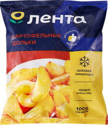 Картофель замороженный ЛЕНТА дольки в кожуре, 700г, фотография