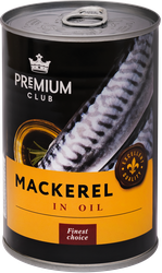 Макрель PREMIUM CLUB в масле, кусочки, 425г, изображение