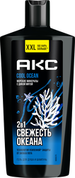 Гель для душа и шампунь мужской AXE Cool ocean Морские минералы с дикой мятой, 610мл, фотография