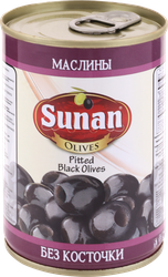 Маслины без косточки SUNAN черные, 280г, детальное фото